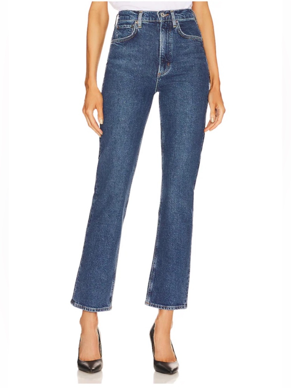 Agolde High Rise Stovepipe Jeans in Aspire Size 30